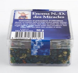 Encens en Grains Notre Dame des Miracles Boite de 50 Grs