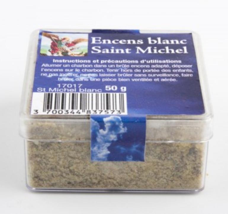 Encens en Grains Saint-Michel Blanc Boite de 50 Grs