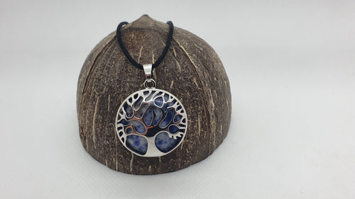 Pendentif Arbre Minéral en Sodalite