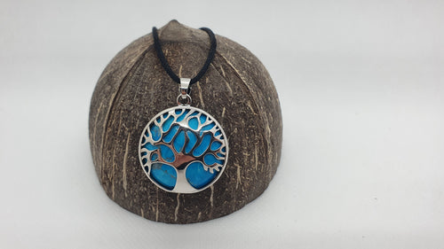 Pendentif Arbre Minéral en Turquénite