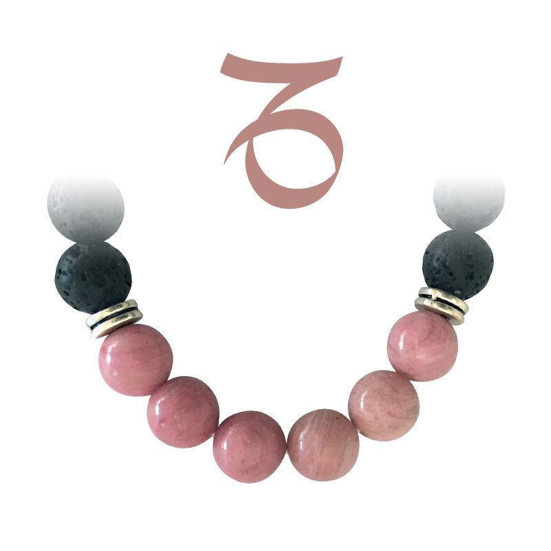 Bracelet Zodiac Rhodonite - Capricorne - 8mm