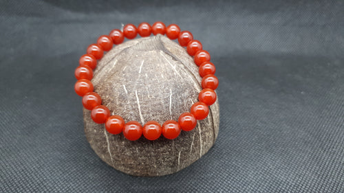 Bracelet en Agate Rouge 8mm