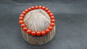 Bracelet en Agate Rouge 8mm