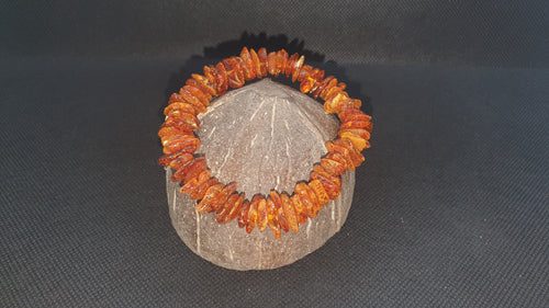 Bracelet Baroque en Ambre Baltique Cognac