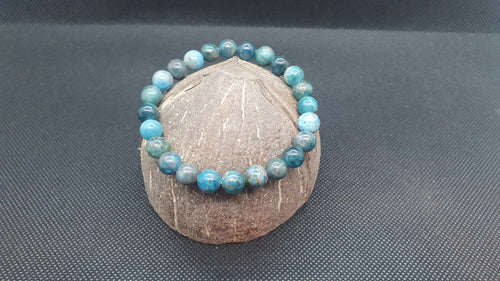 Bracelet en Apatite Bleue 8mm