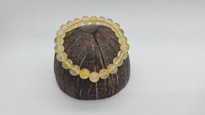 Bracelet en Citrine Chauffée 8mm