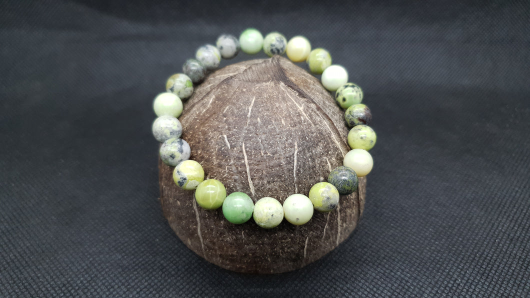 Bracelet en Chrysoprase Citron 8mm