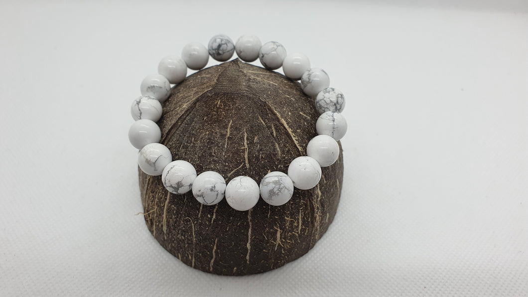 Bracelet en Howlite 10mm