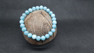 Bracelet en Larimar de la République Dominicaine 8mm