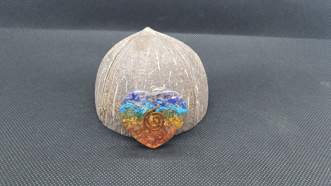 Pendentif Orgonite en Forme de Cœur