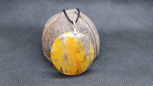 Pendentif en Quartz Jaune de Madagascar