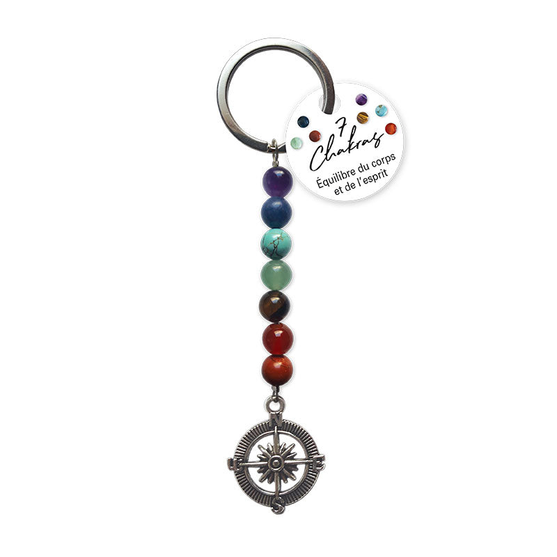 Porte-Clefs 7 Chakras - Rose de Vents