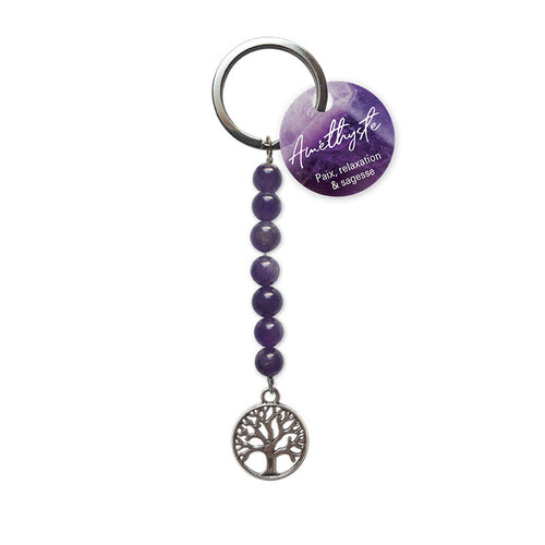 Porte-Clefs Améthyste - Arbre de Vie